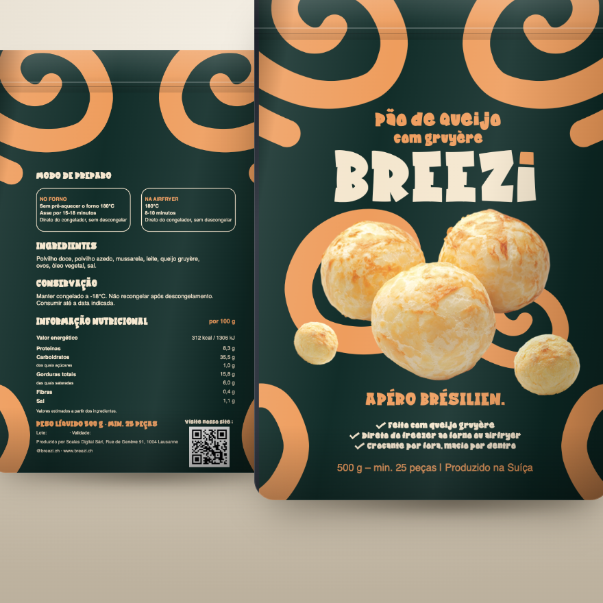 Pão de queijo com gruyère - BREEZi