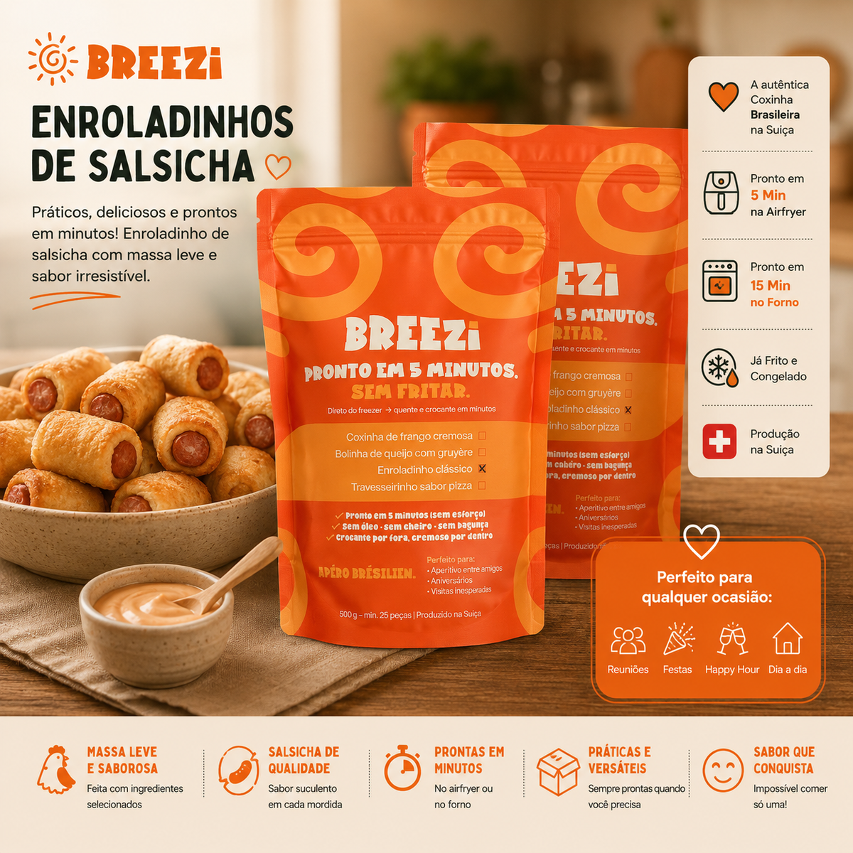 Enroladinho de Salsicha - BREEZi