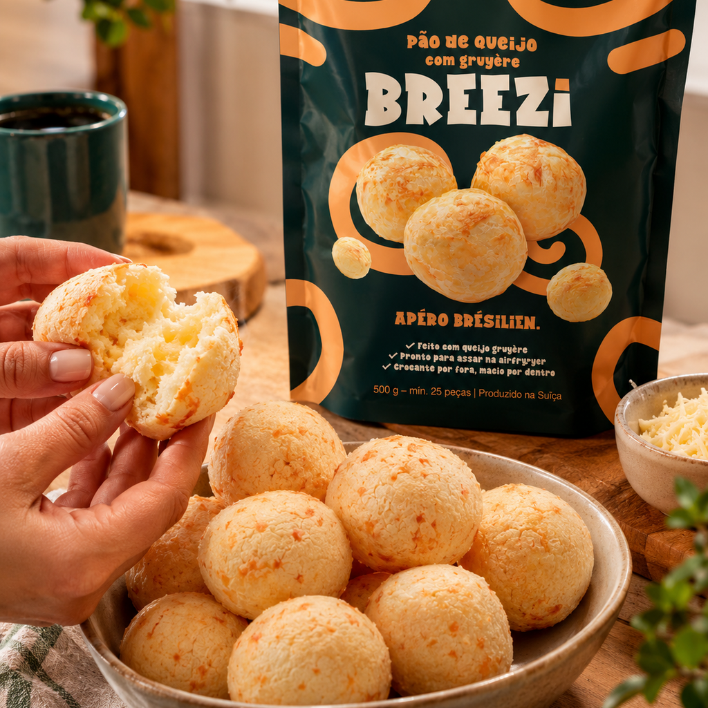 Pão de queijo com gruyère - BREEZi